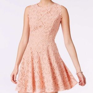 pink lace dress